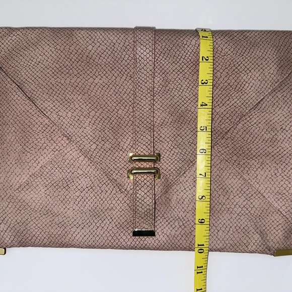Asos Brown/Taupe Envelope Clutch With Gold Detail - Picture 3 of 5
